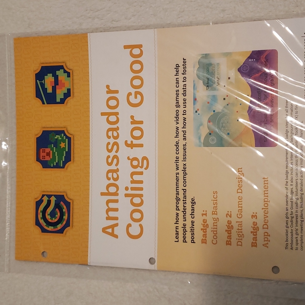 Girl Scouts Ambassador Coding for Good Badge Activity Set